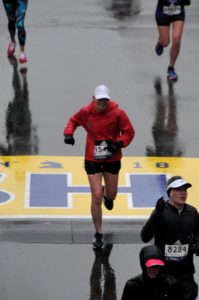 Emily Boston Marathon Finish